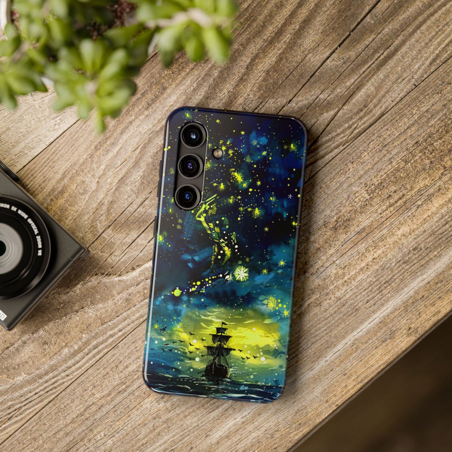 iPhone Android Starry Sky Lost Pirate Ship Phone Case