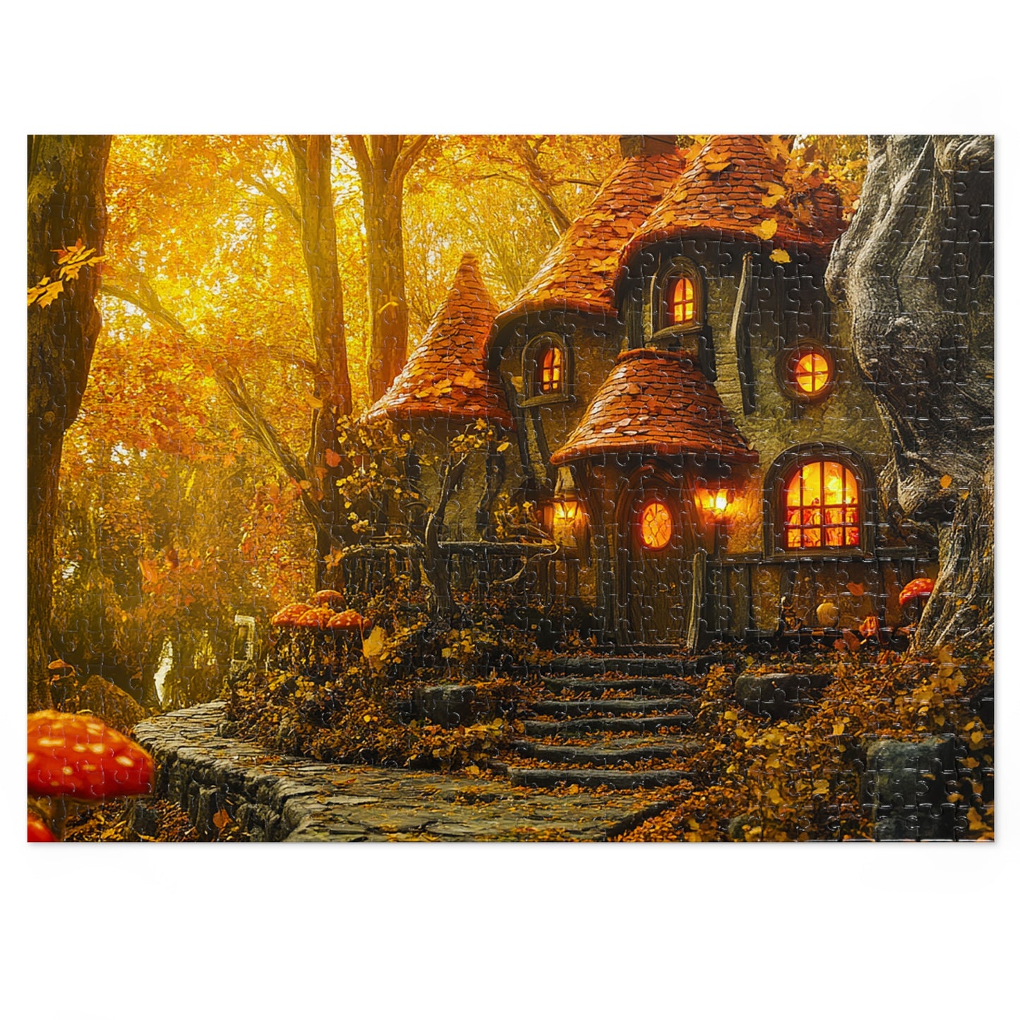 Autumn Forest Fantasy Inn Jigsaw Puzzle (30, 110, 252, 500,1000-Piece)