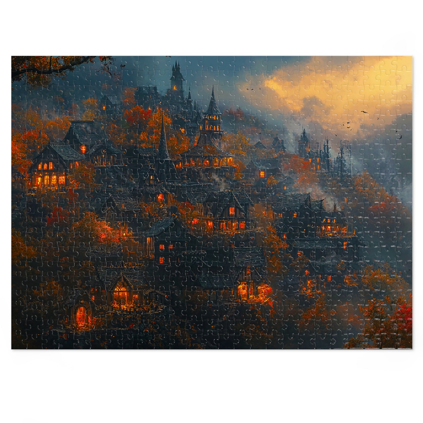 Autumn Fantasy Village Jigsaw Puzzle (30, 110, 252, 500,1000-Piece)