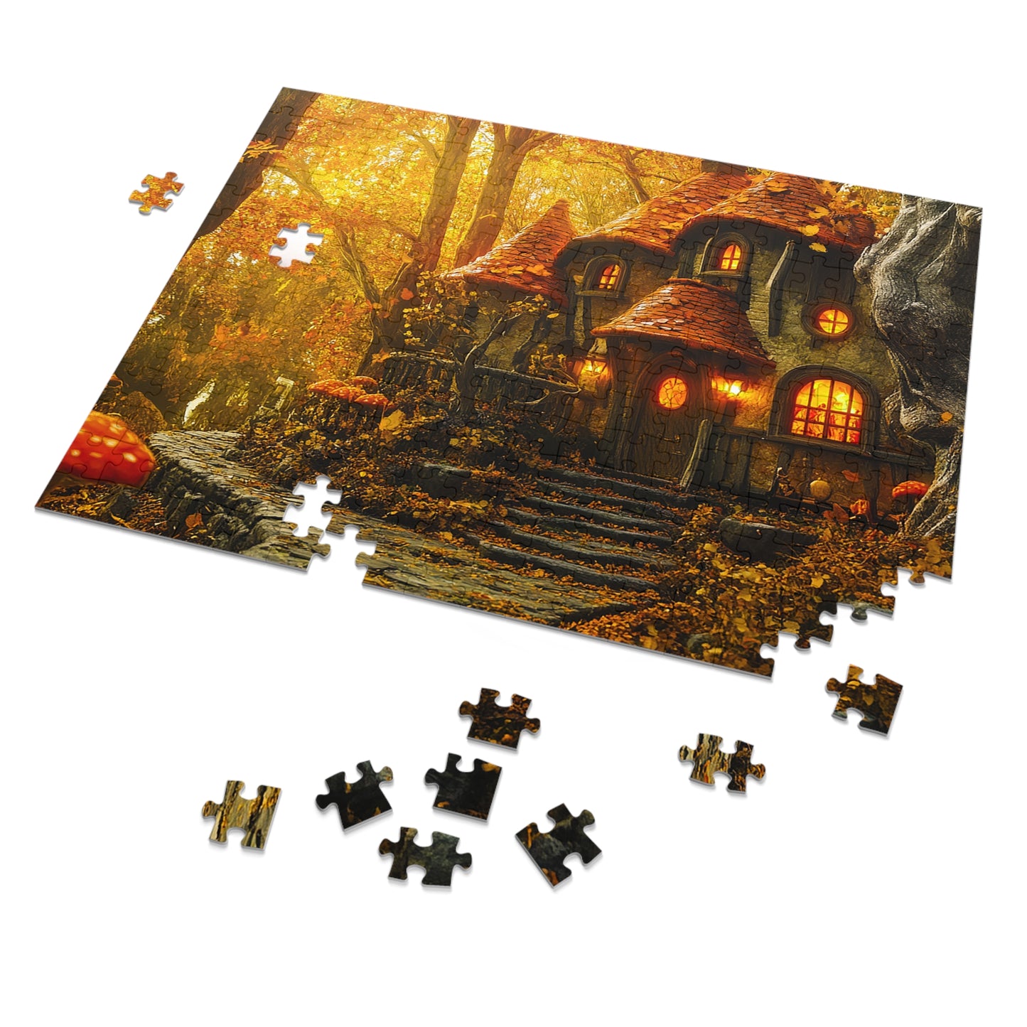 Autumn Forest Fantasy Inn Jigsaw Puzzle (30, 110, 252, 500,1000-Piece)