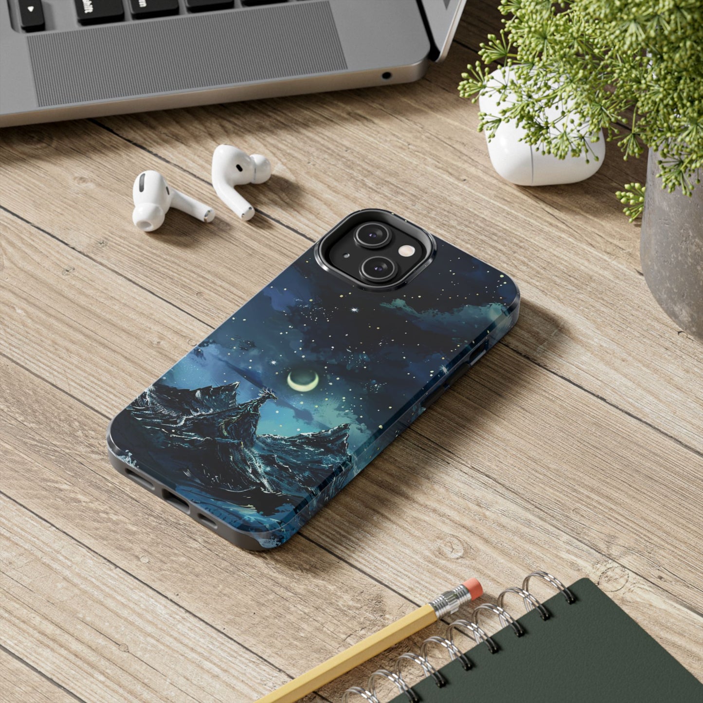 iPhone Android Fantasy Snowy Mountain Dragon Phone Case
