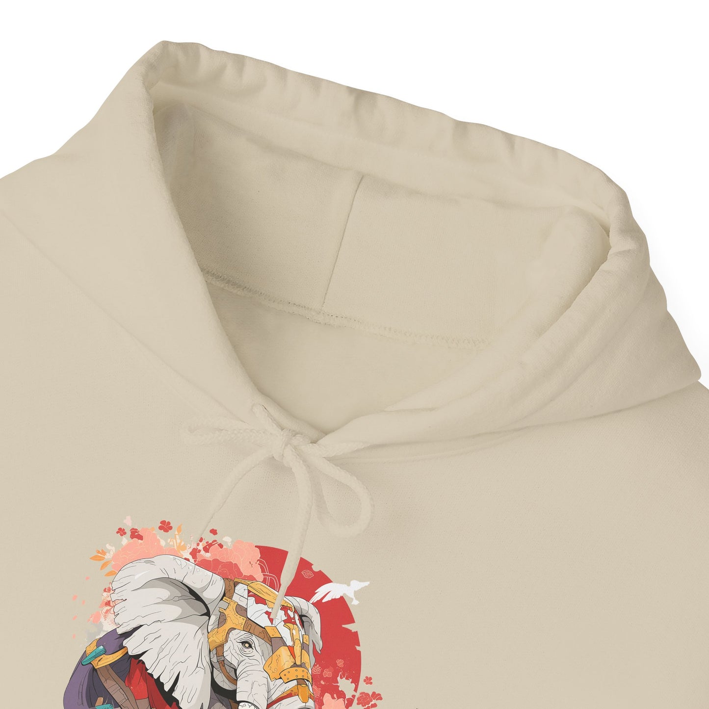Steampunk Japanese Flowers Elephant Unisex Heavy Blend™ Hooded Sweatshirt