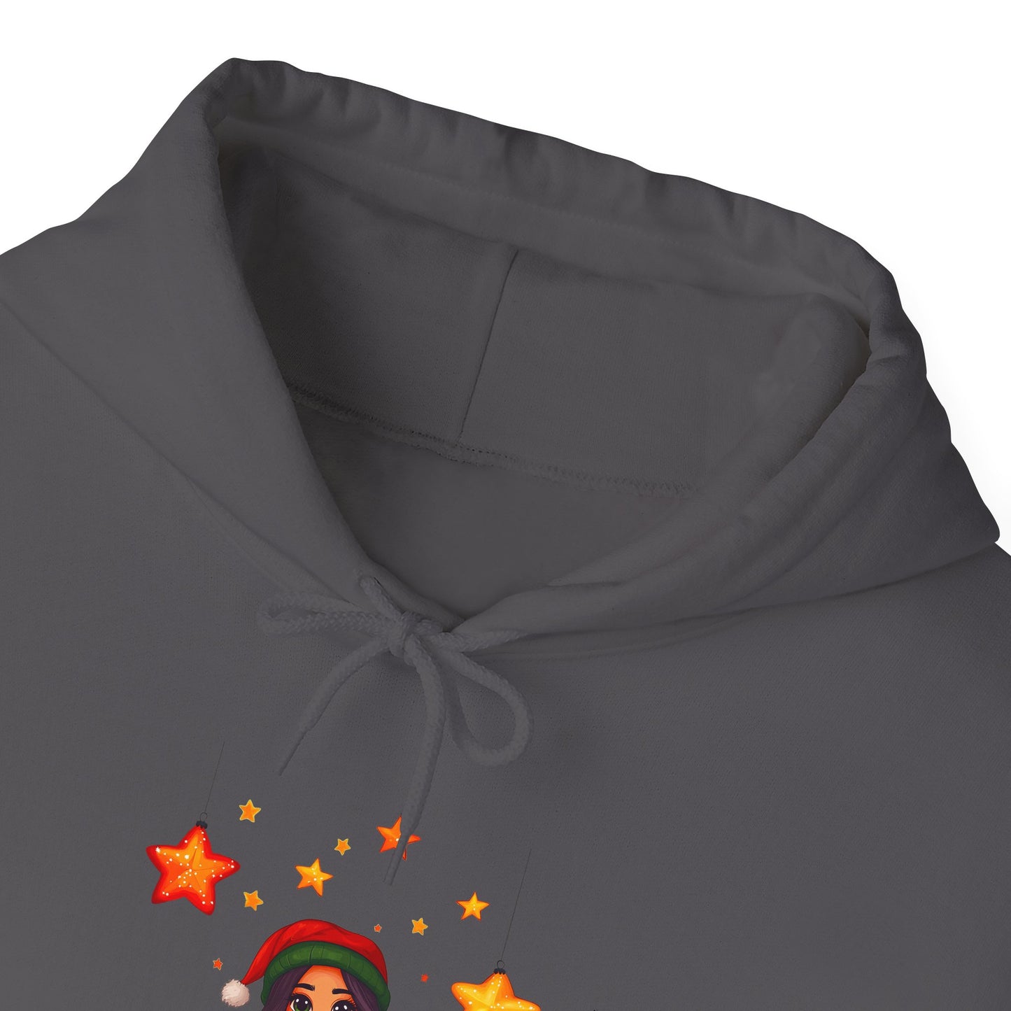 Cute Christmas Starry Ornaments Girl Unisex Heavy Blend™ Hooded Sweatshirt