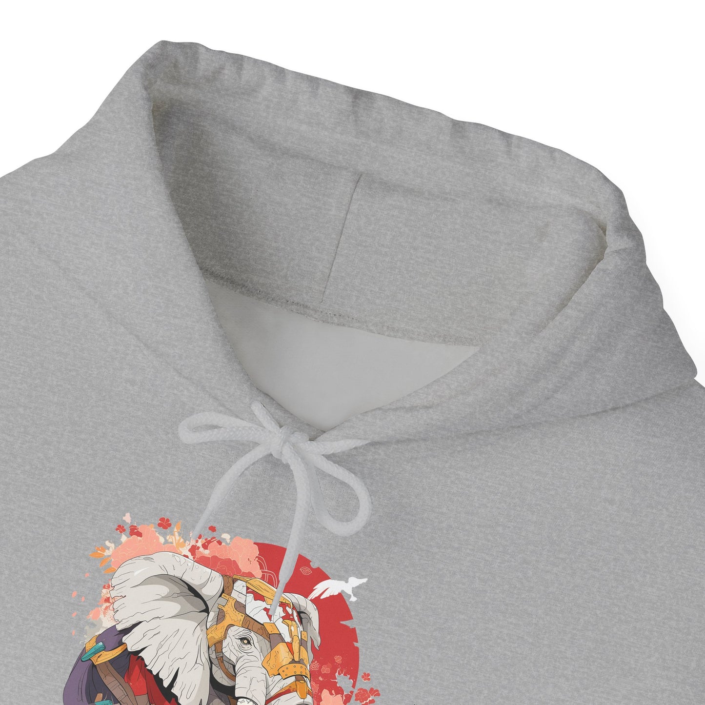 Steampunk Japanese Flowers Elephant Unisex Heavy Blend™ Hooded Sweatshirt