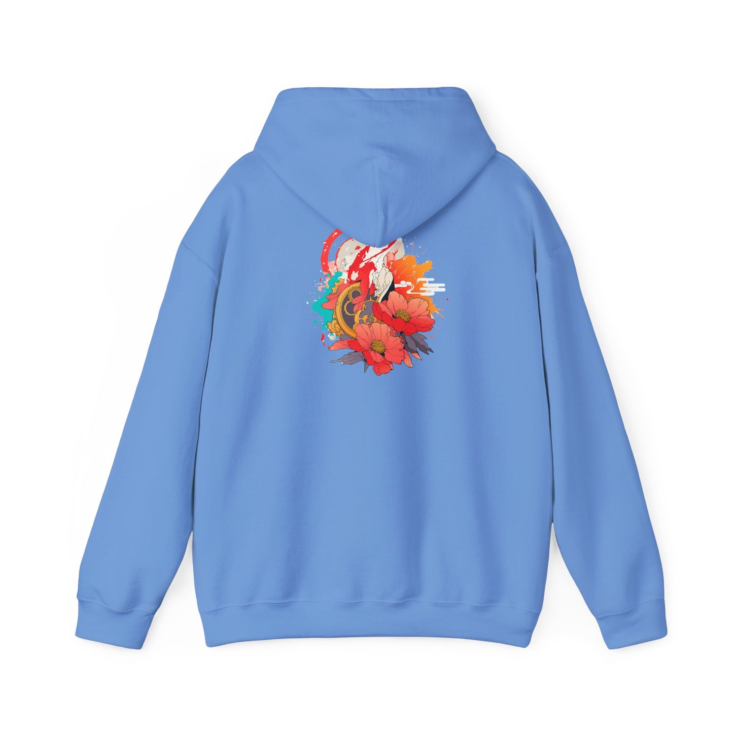 Steampunk Japanese Flowers Elephant Unisex Heavy Blend™ Hooded Sweatshirt