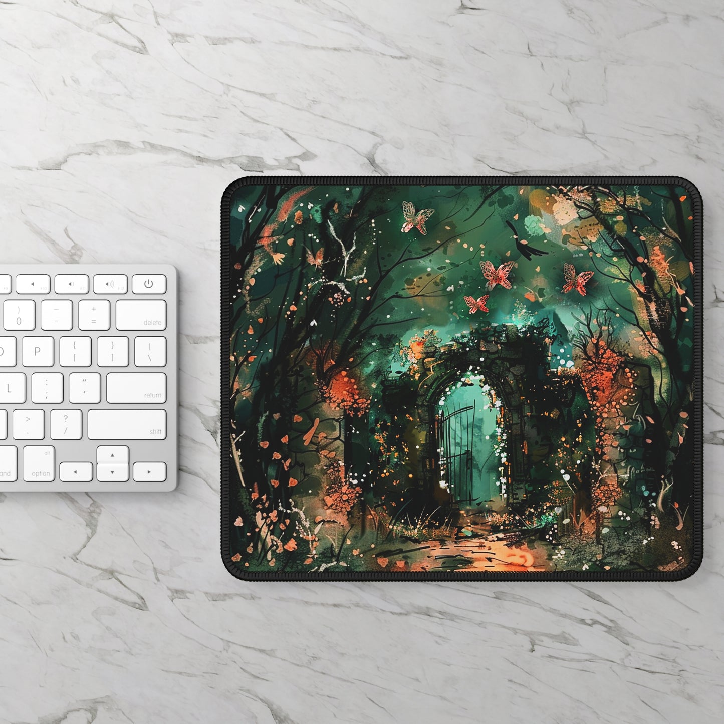 Lonely Ancient Fantasy Gate Gaming Mouse Pad