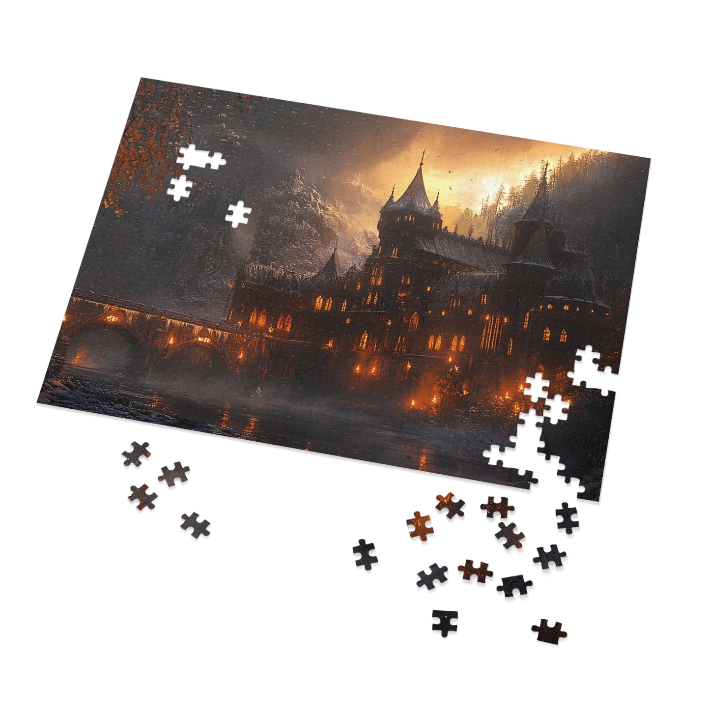 Mountain Winter Palace Hideaway Jigsaw Puzzle (30, 110, 252, 500,1000-Piece)