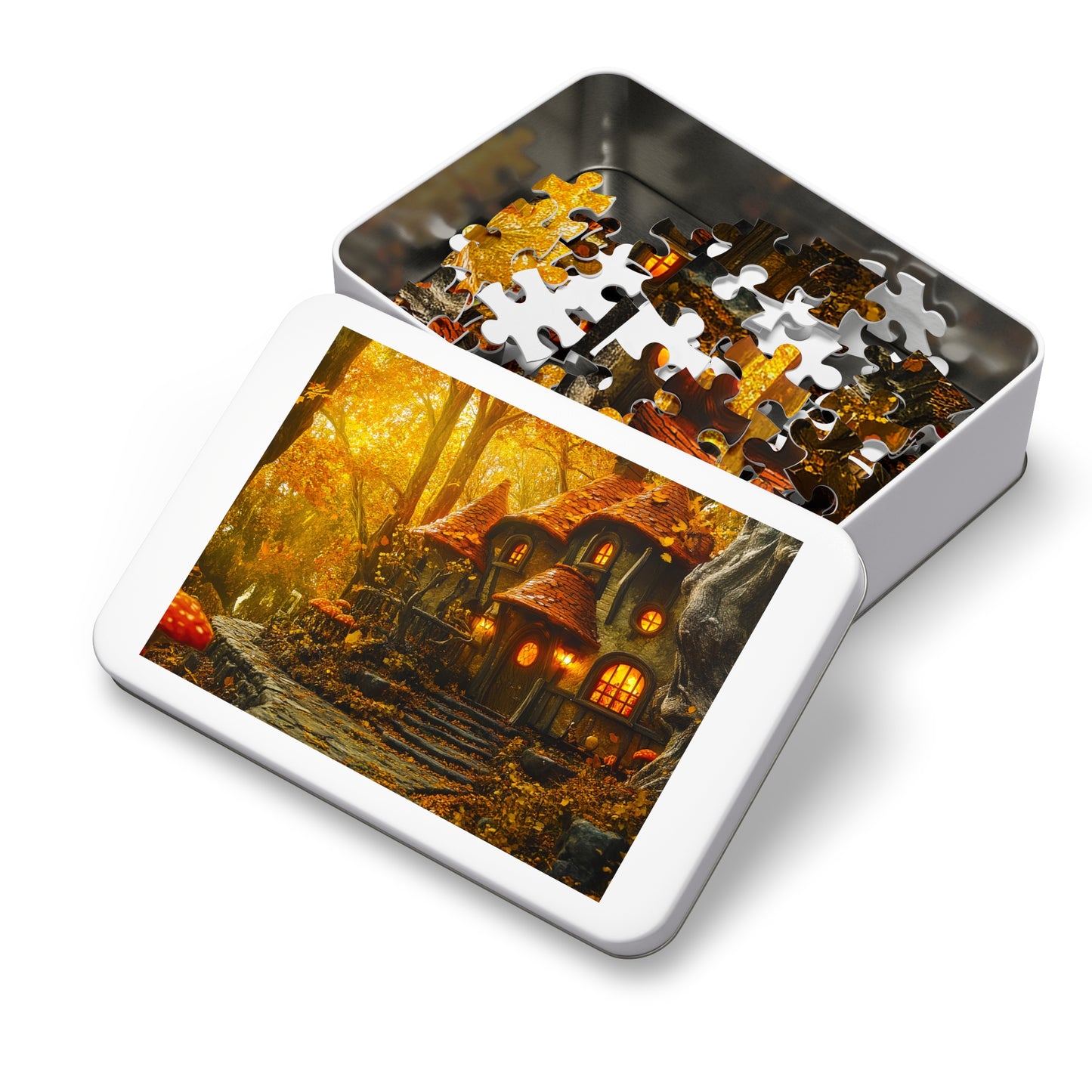 Autumn Forest Fantasy Inn Jigsaw Puzzle (30, 110, 252, 500,1000-Piece)