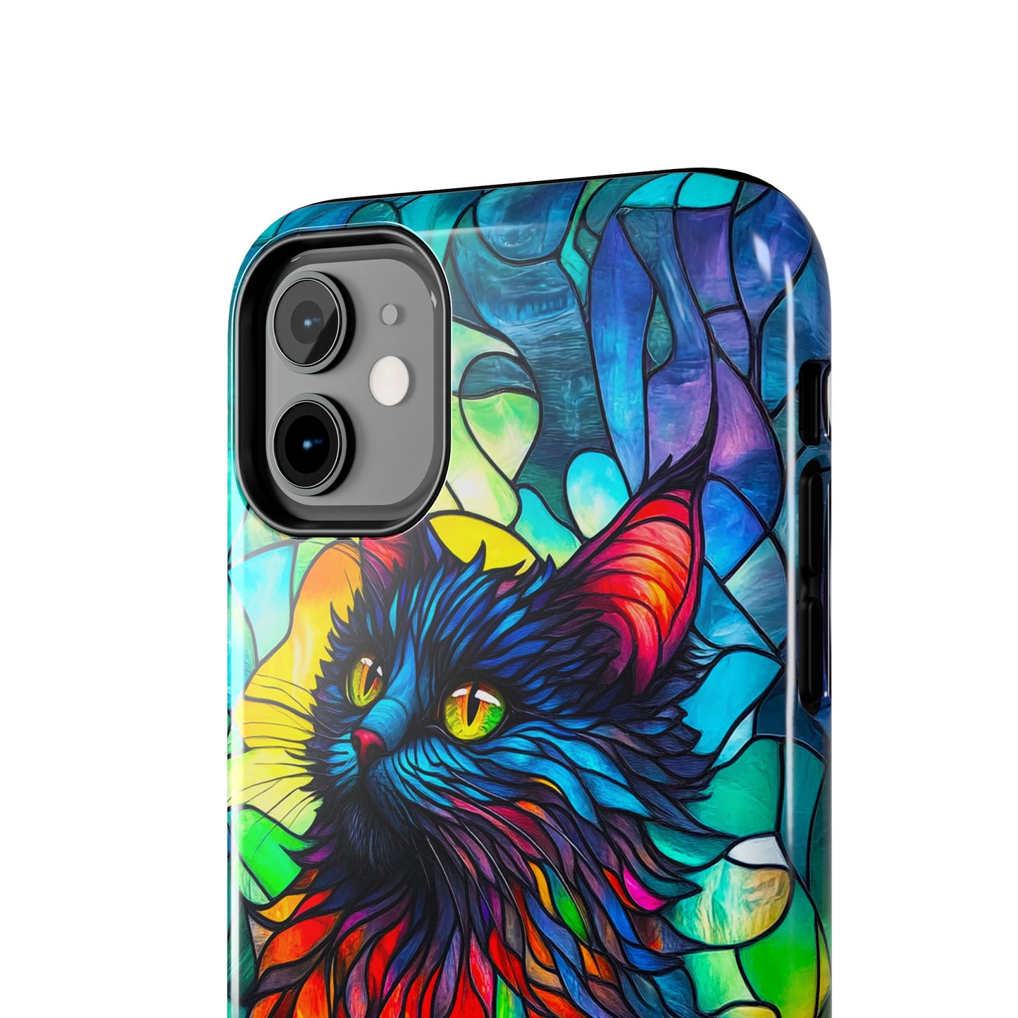 Stained Glass Cat Tough Phone Cases