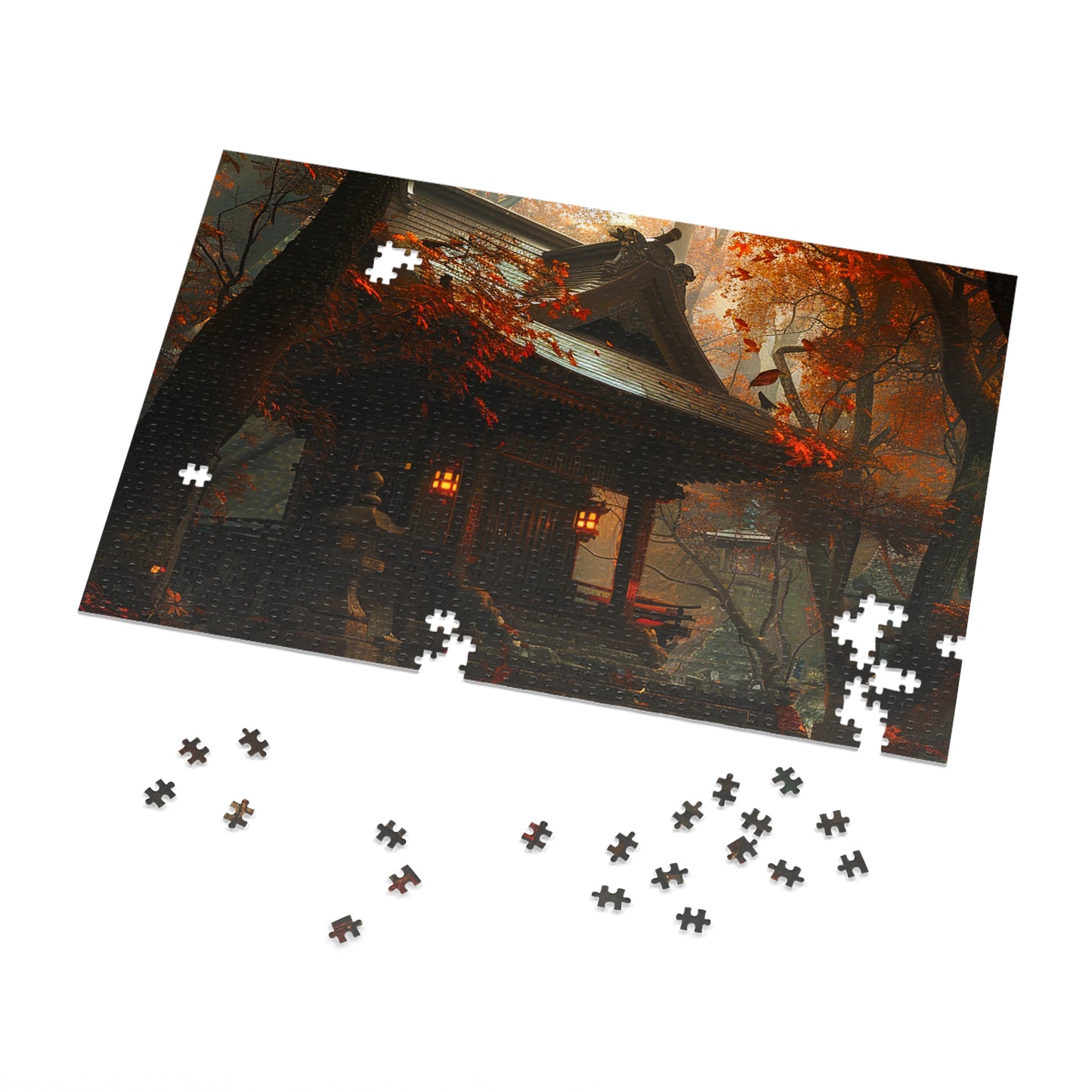 Japanese Autumn Shinto Shrine Jigsaw Puzzle (30, 110, 252, 500,1000-Piece)