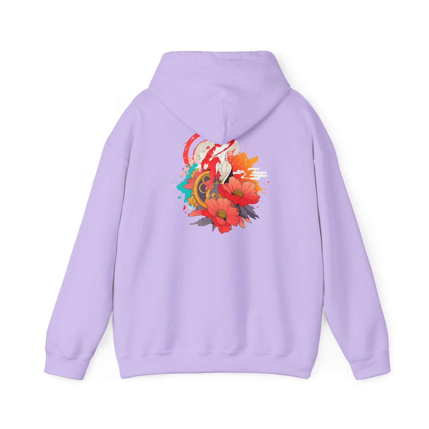 Steampunk Japanese Flowers Elephant Unisex Heavy Blend™ Hooded Sweatshirt