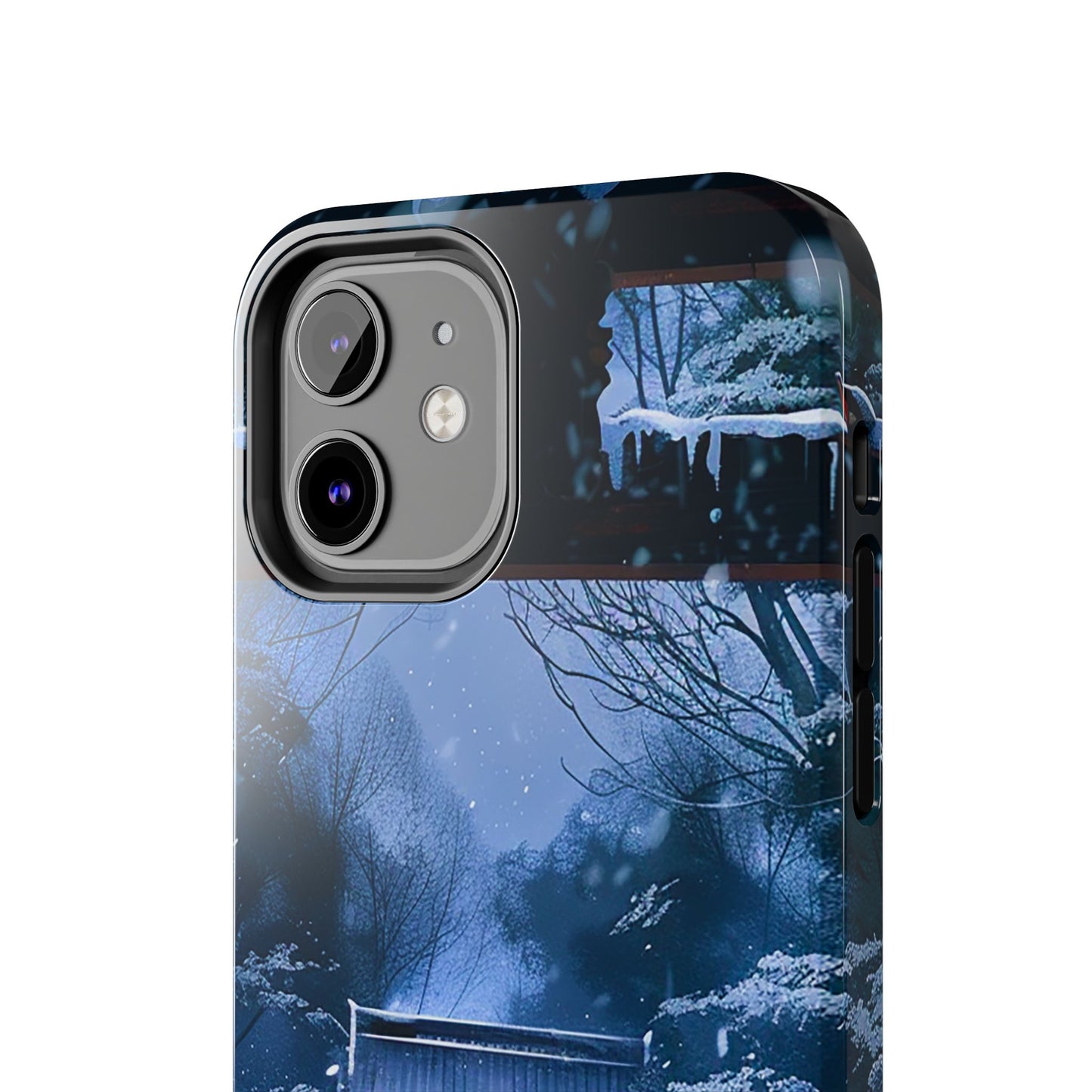 Japanese Snowy Shinto Shrine Girl Tough Phone Cases iPhone Android