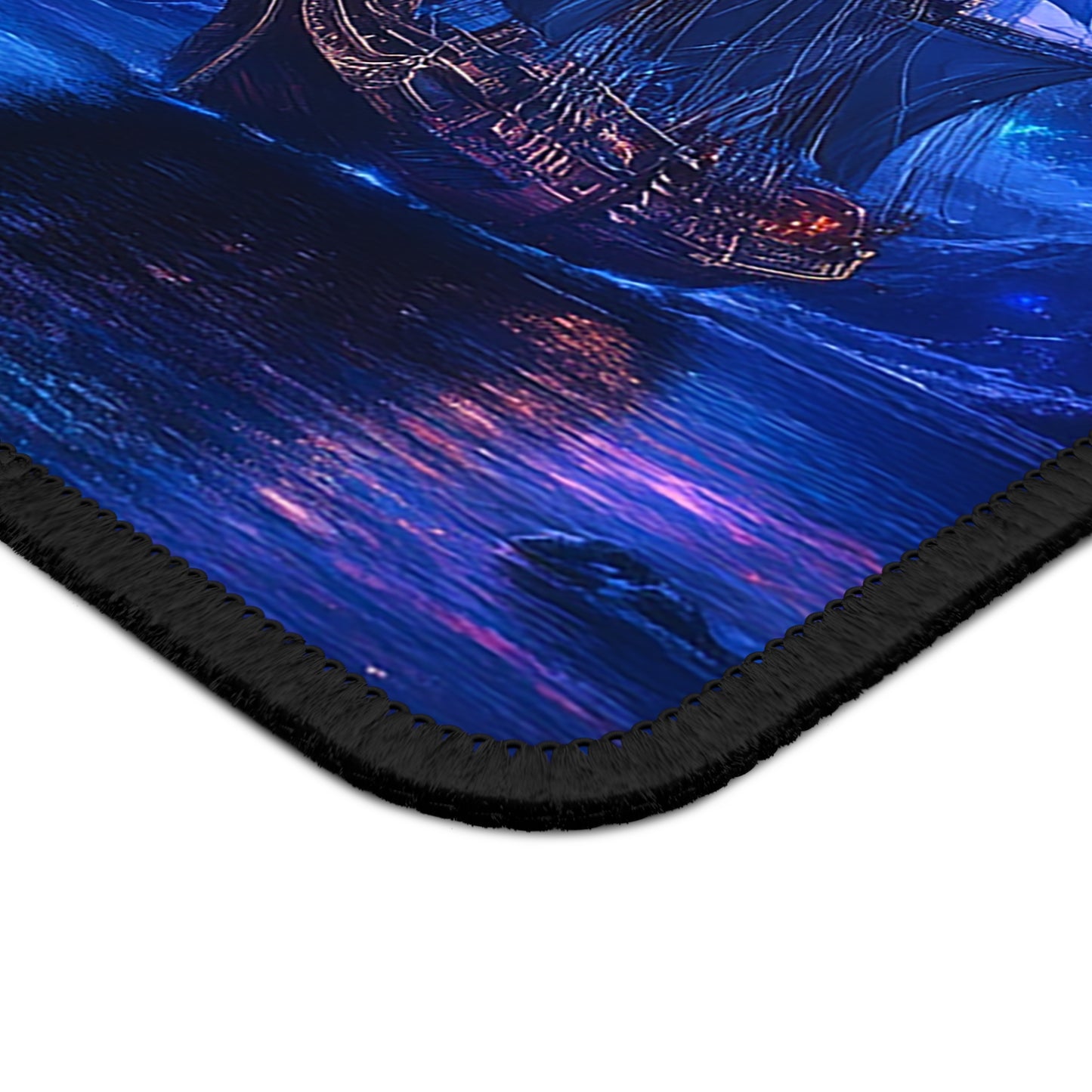 Artic Pirate Ship Under the Moonlight Gaming Mouse Pad
