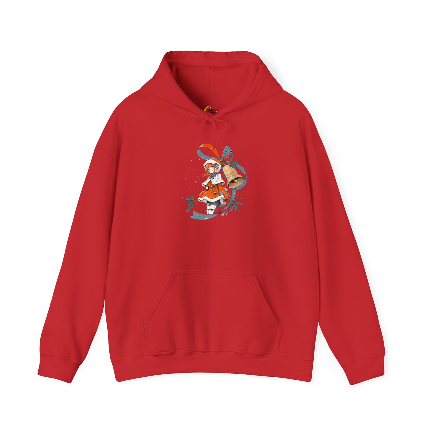 Anime Christmas Hoodie - Cute Holly Holiday Girl Design - Unisex Heavy Blend™ Hooded Sweatshirt - Kawaii Winter Gift