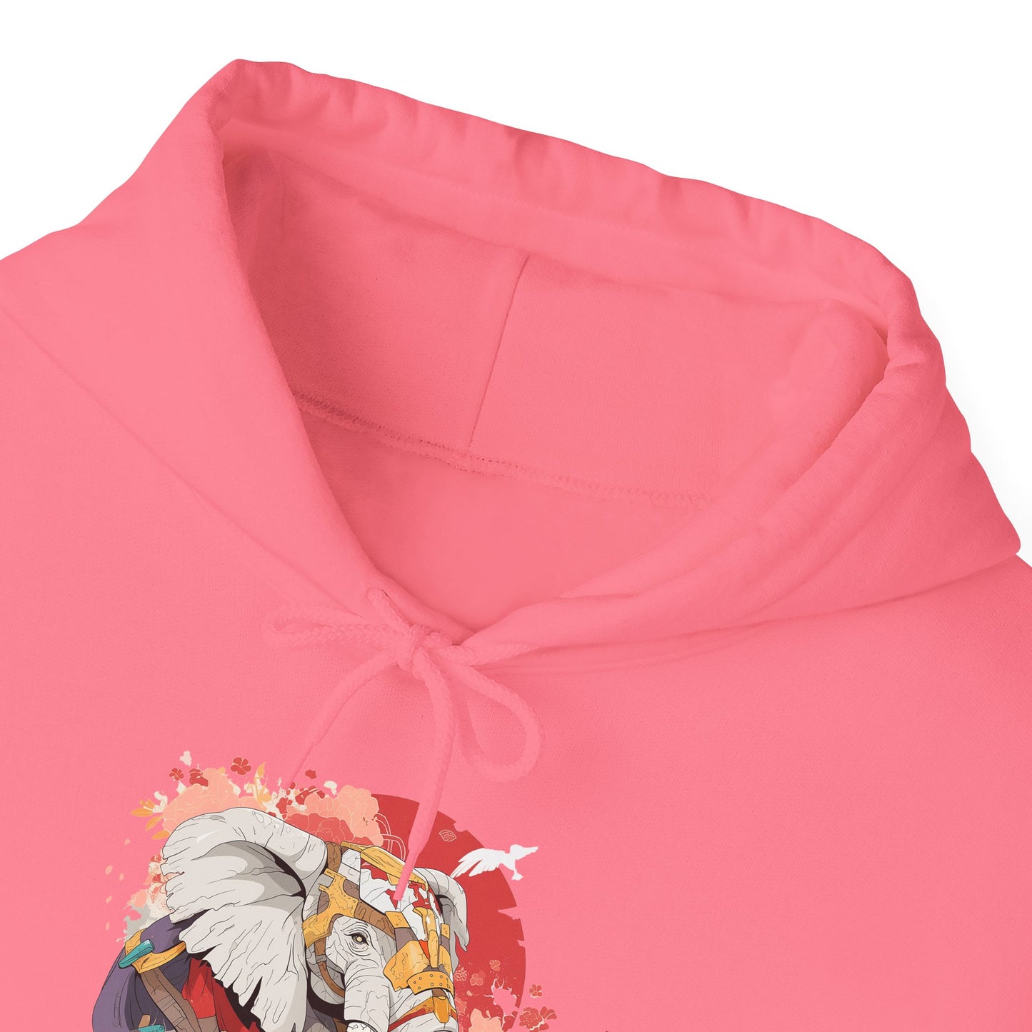 Steampunk Japanese Flowers Elephant Unisex Heavy Blend™ Hooded Sweatshirt