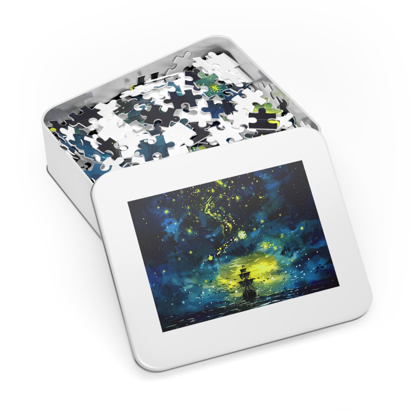 Starry Sky Lost Pirate Ship Jigsaw Puzzle (30, 110, 252, 500,1000-Piece)