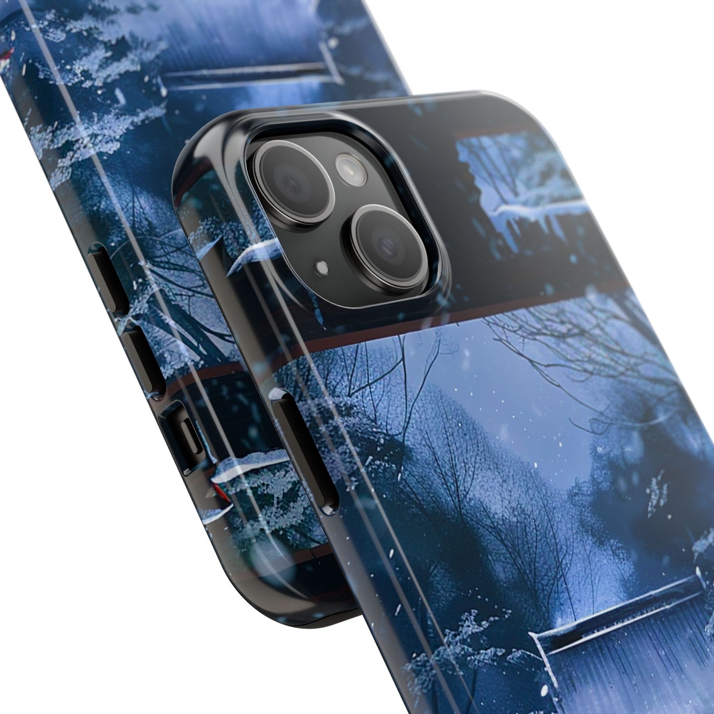 Japanese Snowy Shinto Shrine Girl Tough Phone Cases iPhone Android