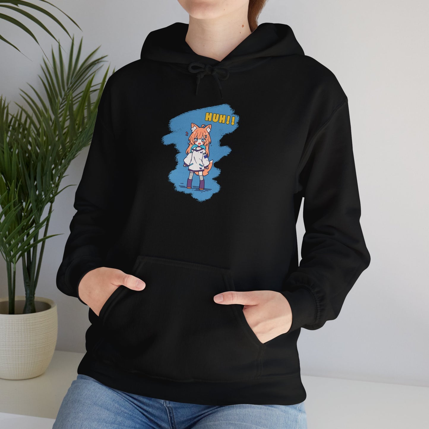 Sweet Fox Girl Huh!! Unisex - Heavy Blend™ Hooded Sweatshirt - Vibrant Anime Style - Cute and Funny Design