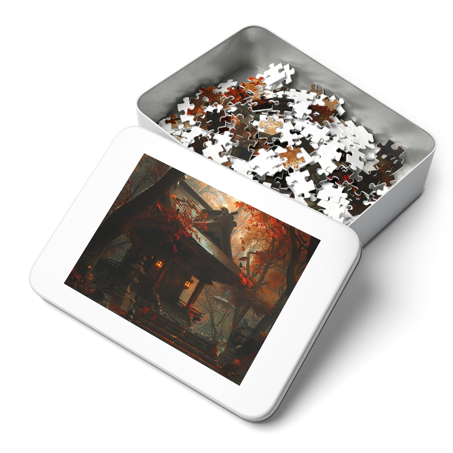 Japanese Autumn Shinto Shrine Jigsaw Puzzle (30, 110, 252, 500,1000-Piece)