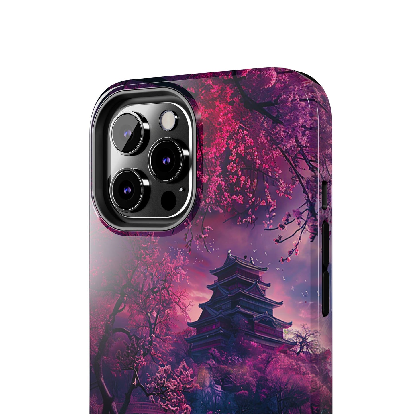 Japanese Cherry Blossum Castle Tough Phone Case iPhone Android