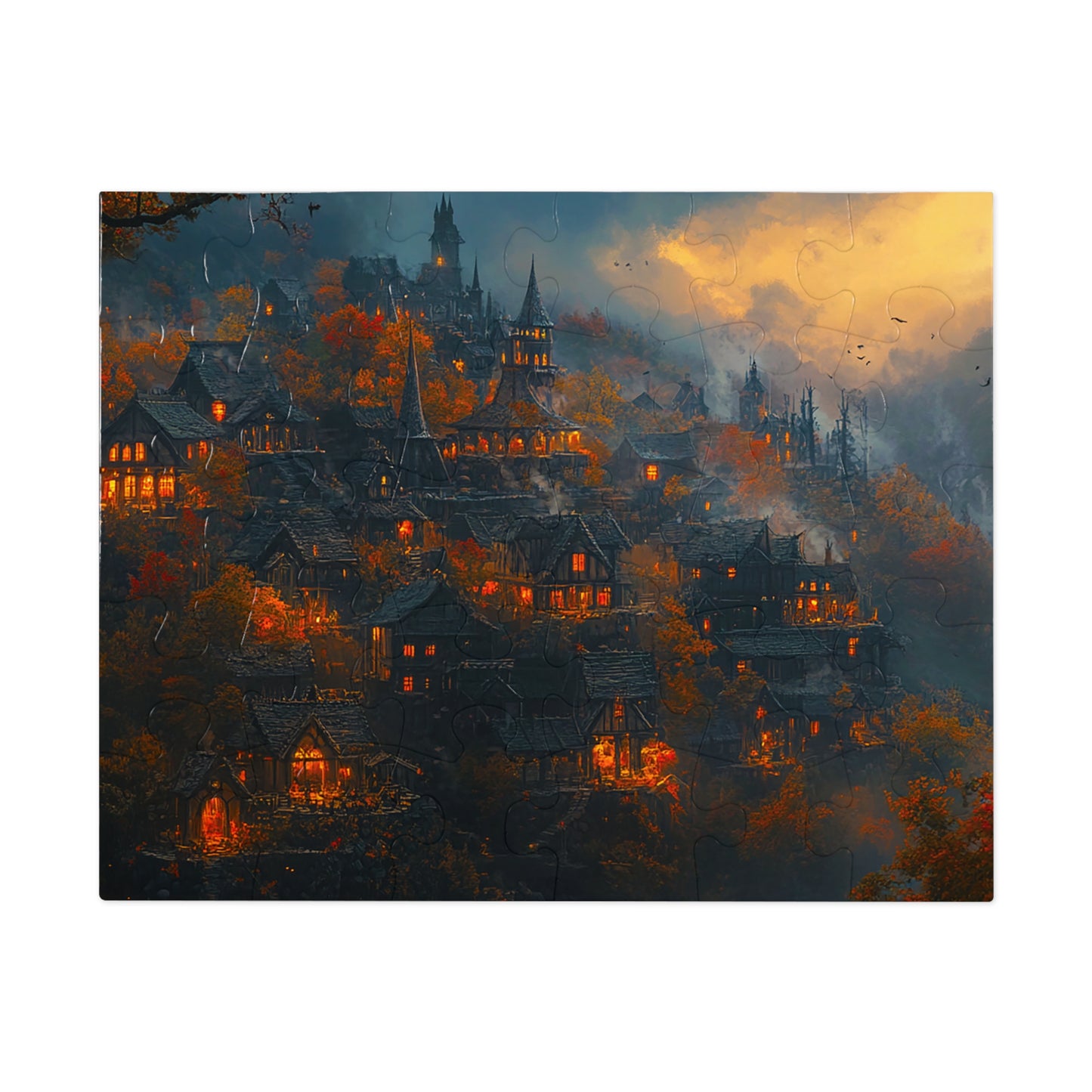 Autumn Fantasy Village Jigsaw Puzzle (30, 110, 252, 500,1000-Piece)