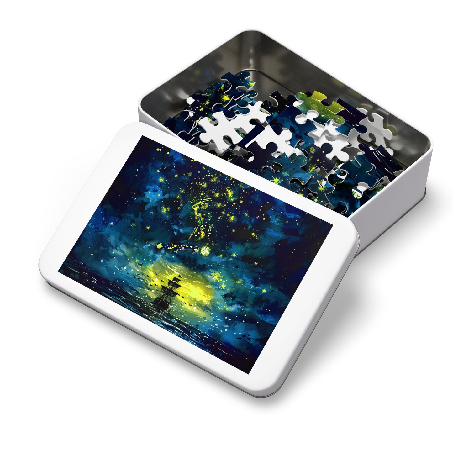Starry Sky Lost Pirate Ship Jigsaw Puzzle (30, 110, 252, 500,1000-Piece)