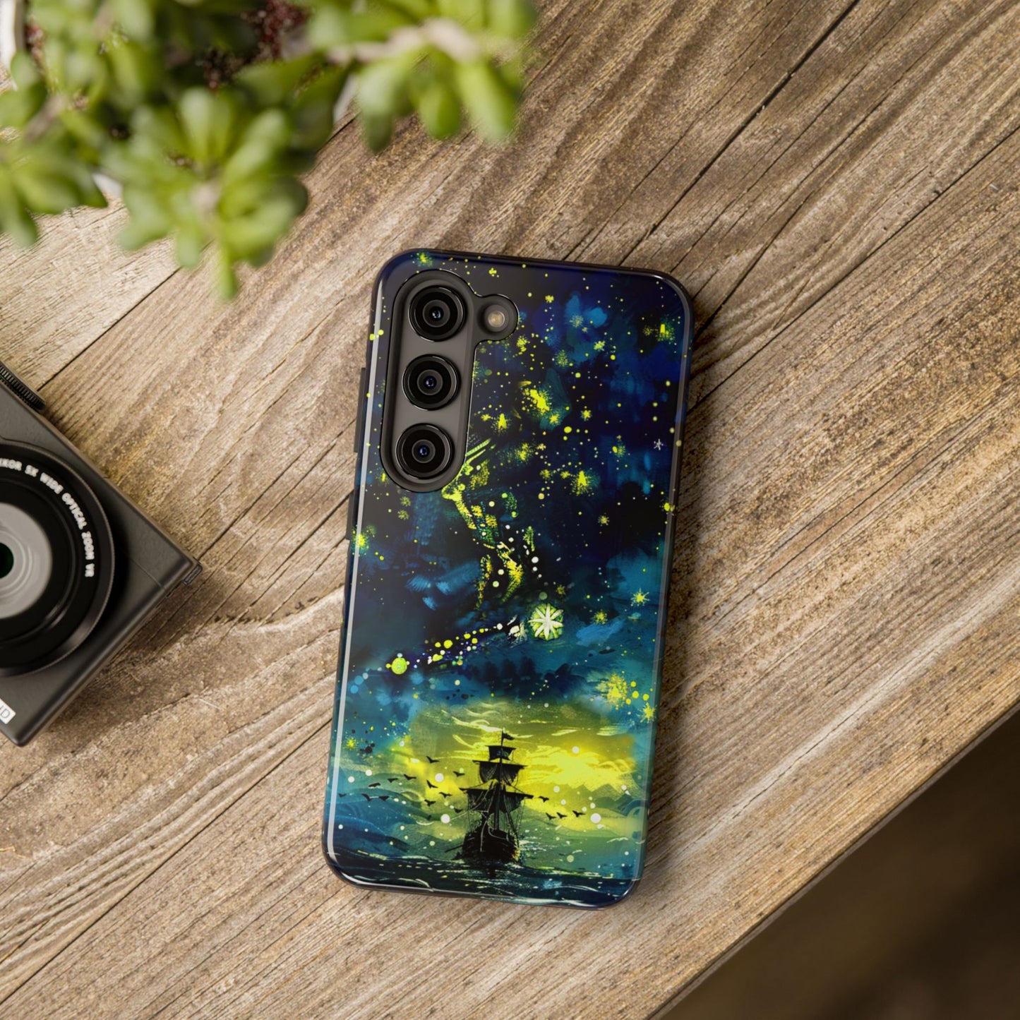iPhone Android Starry Sky Lost Pirate Ship Phone Case