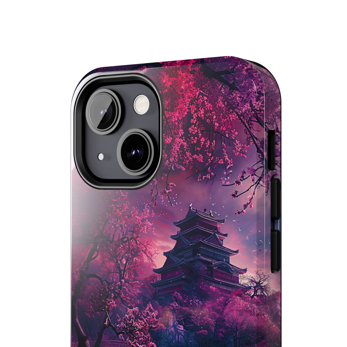 Japanese Cherry Blossum Castle Tough Phone Case iPhone Android