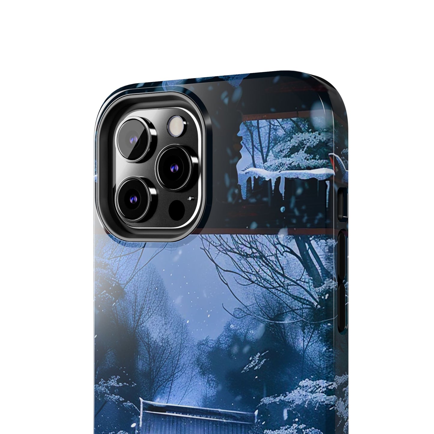 Japanese Snowy Shinto Shrine Girl Tough Phone Cases iPhone Android