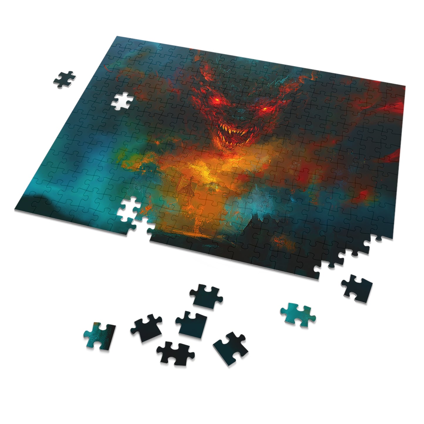 Scary Demon Horror Theme Jigsaw Puzzle (30, 110, 252, 500,1000-Piece)