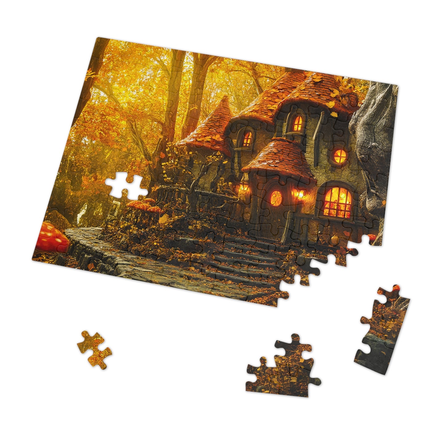 Autumn Forest Fantasy Inn Jigsaw Puzzle (30, 110, 252, 500,1000-Piece)