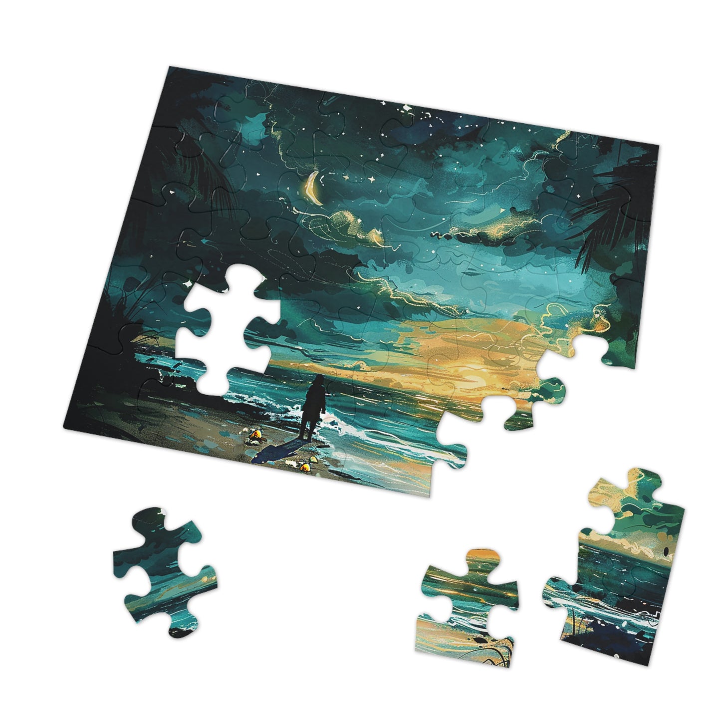 Faraway Warm Tropical Beach Jigsaw Puzzle (30, 110, 252, 500,1000-Piece)