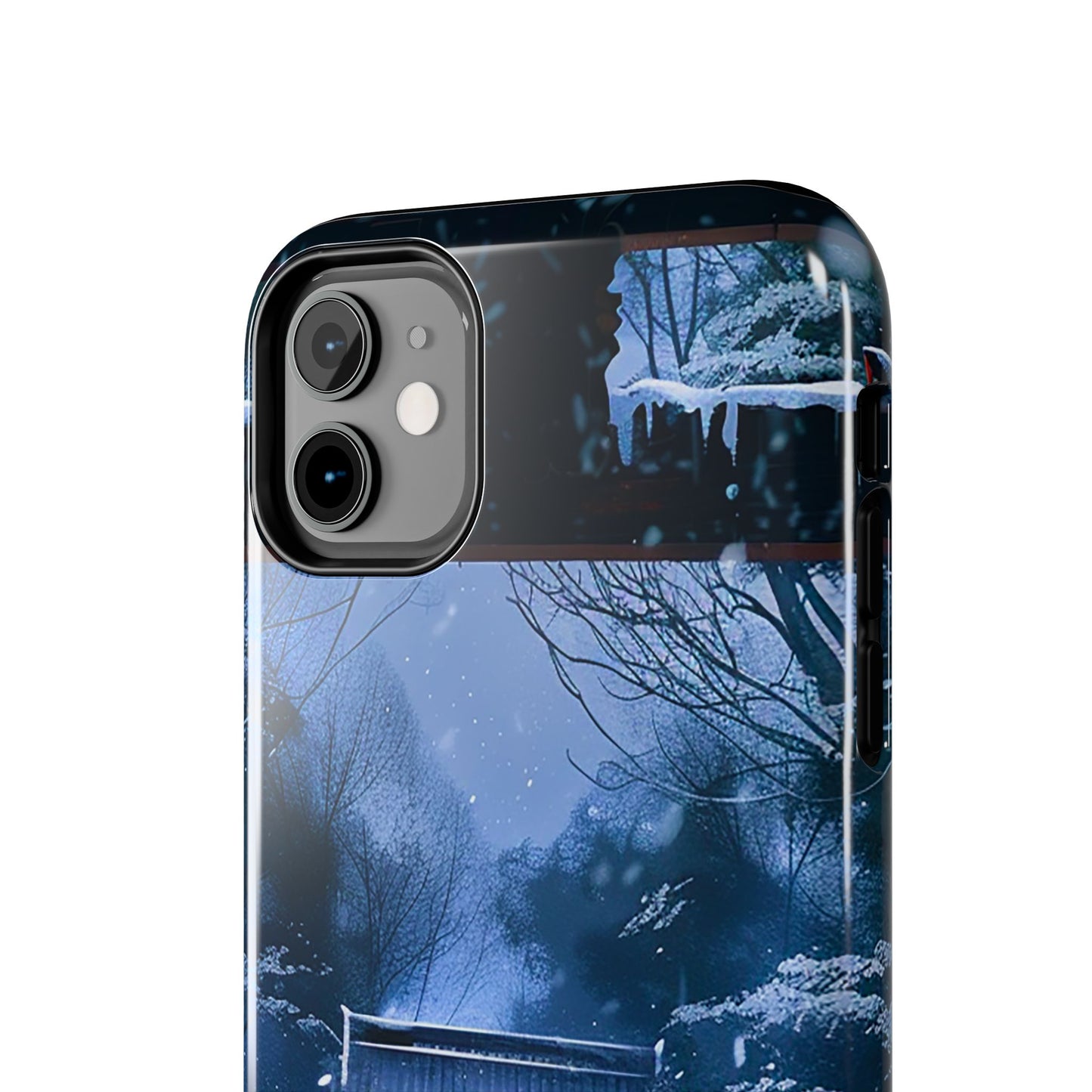 Japanese Snowy Shinto Shrine Girl Tough Phone Cases iPhone Android