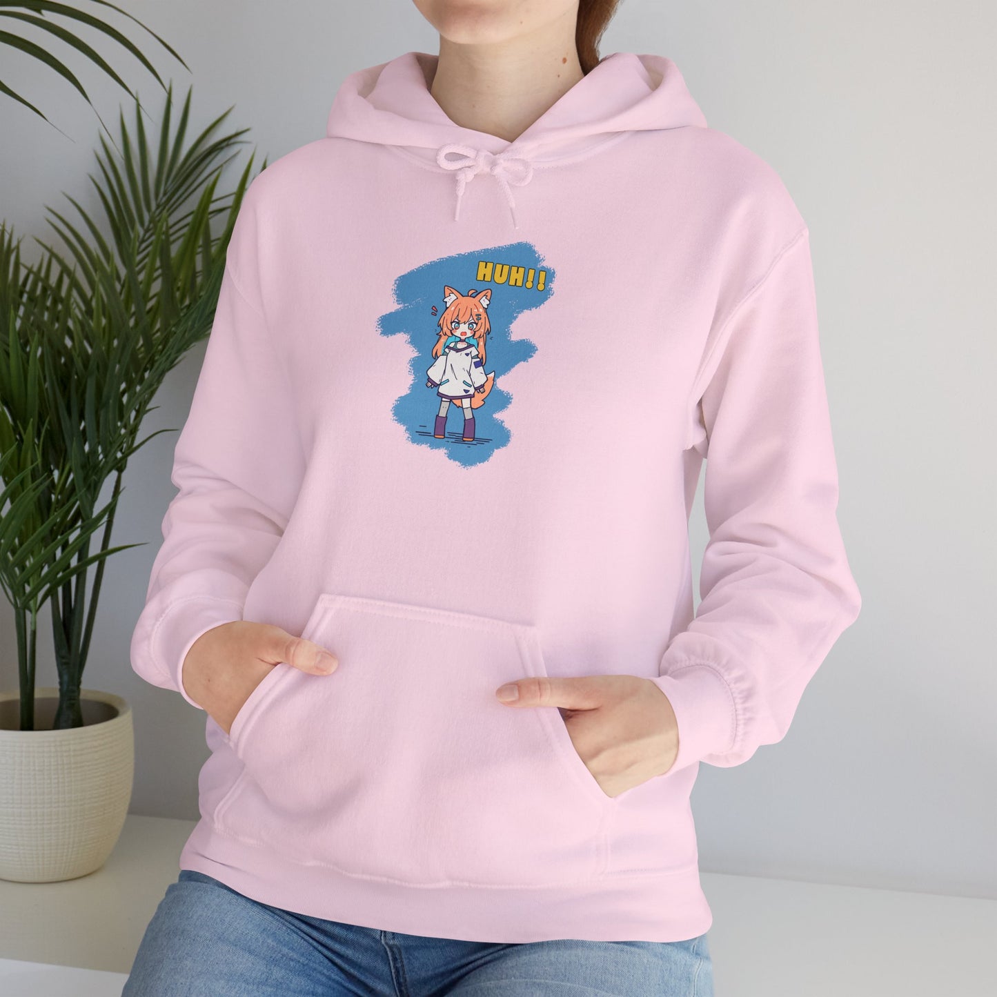 Sweet Fox Girl Huh!! Unisex - Heavy Blend™ Hooded Sweatshirt - Vibrant Anime Style - Cute and Funny Design