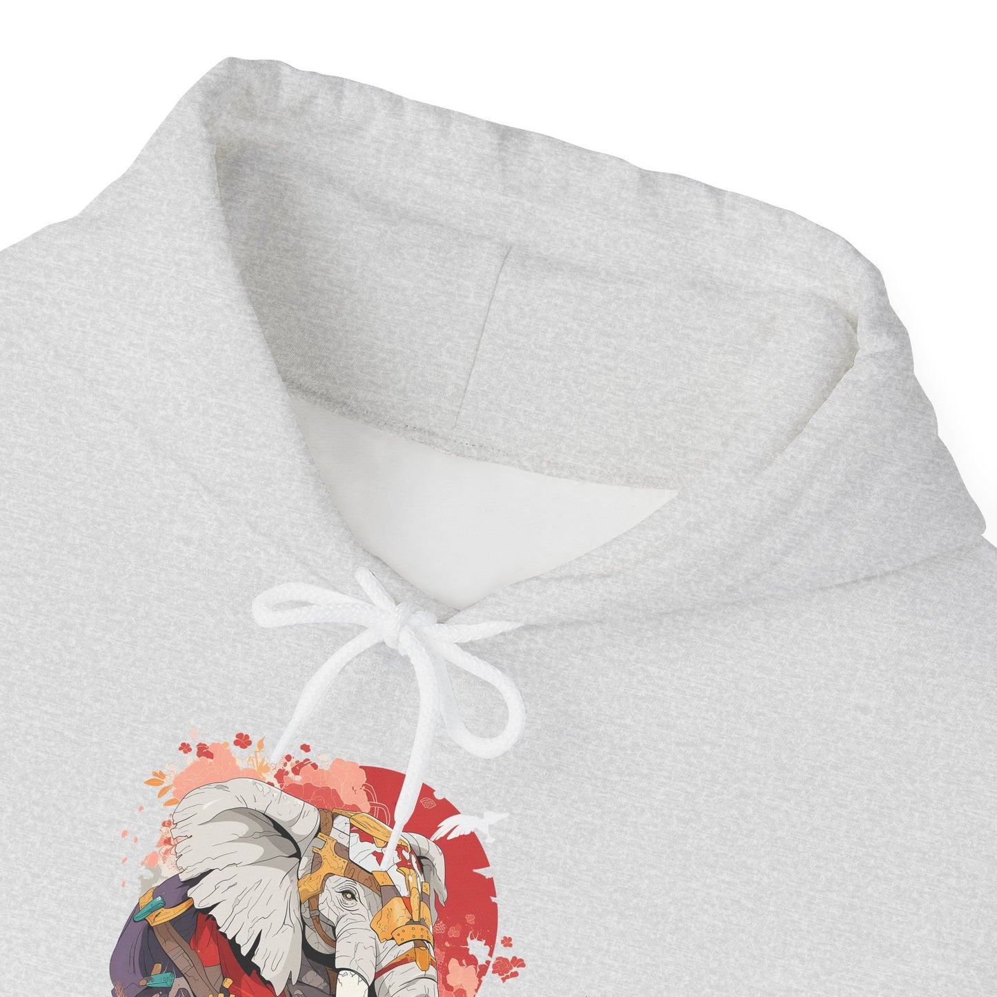 Steampunk Japanese Flowers Elephant Unisex Heavy Blend™ Hooded Sweatshirt