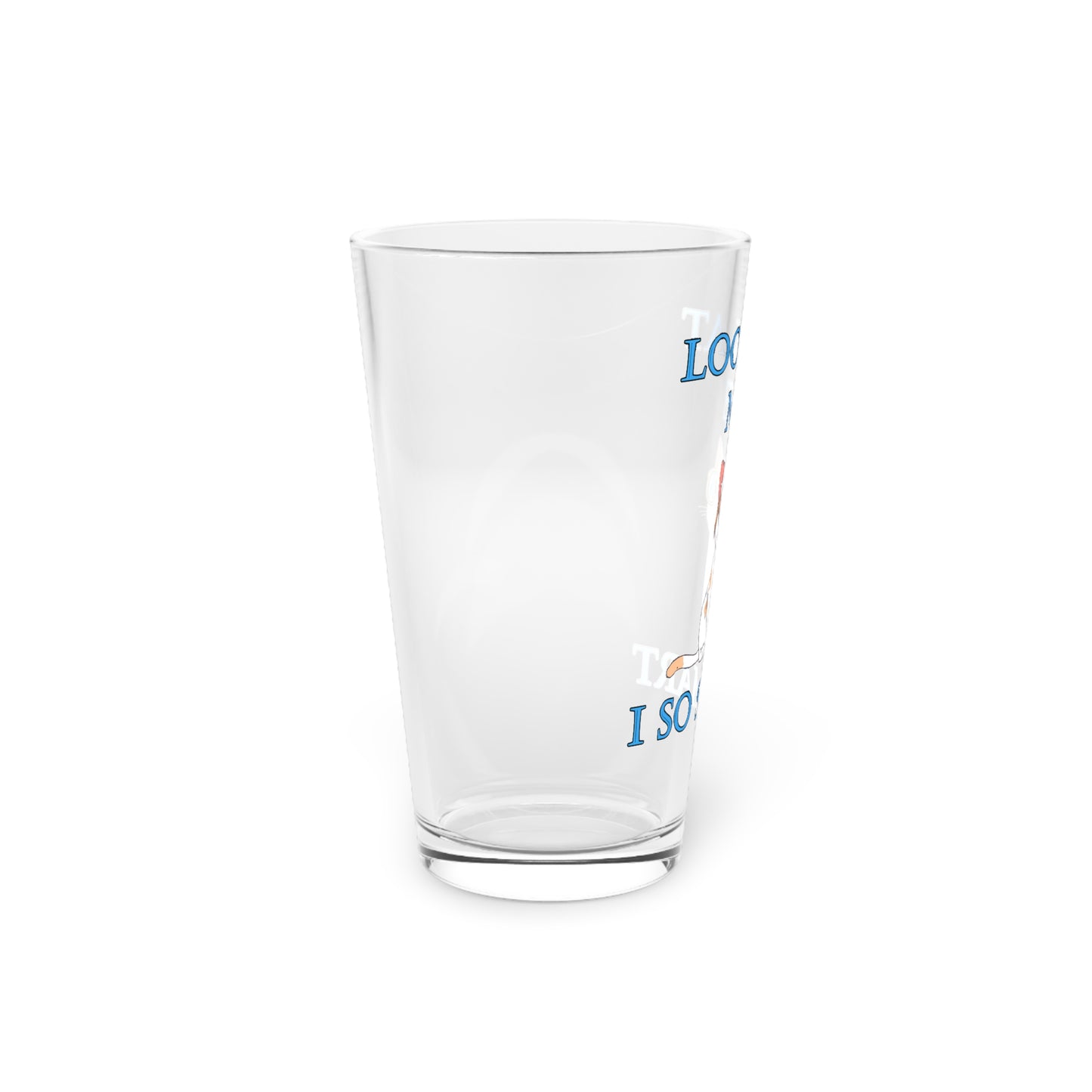 Smug & Smart Cat - Look at Me, I So Smart - Pint Glass, 16oz - Colorful Art