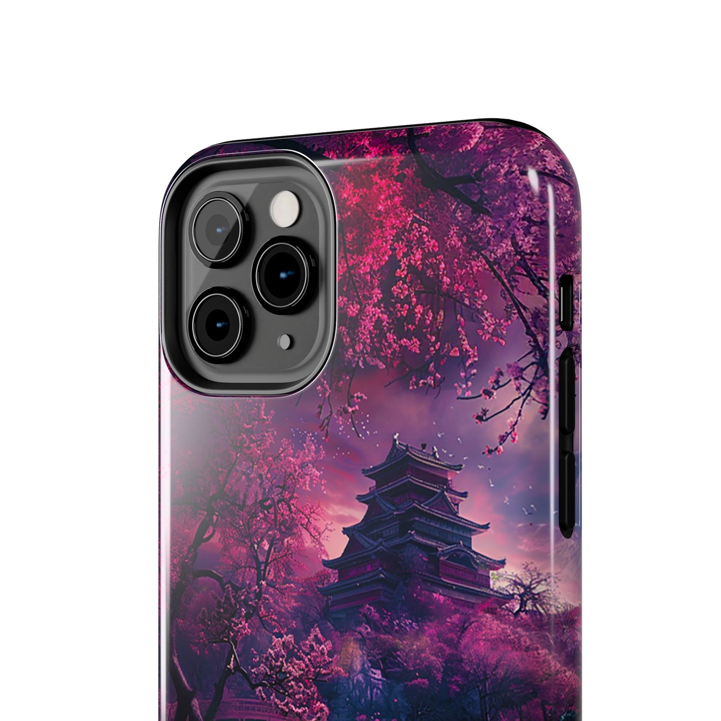 Japanese Cherry Blossum Castle Tough Phone Case iPhone Android