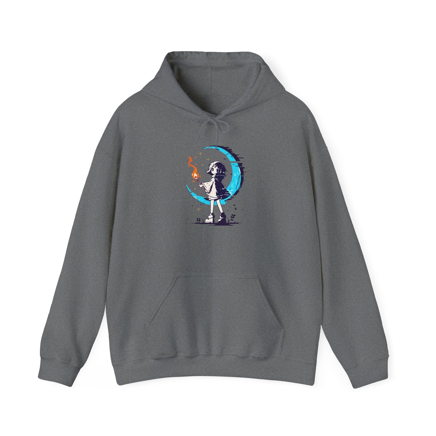 Fantasy Moon Girl Torchbearer Unisex Heavy Blend™ Hooded Sweatshirt