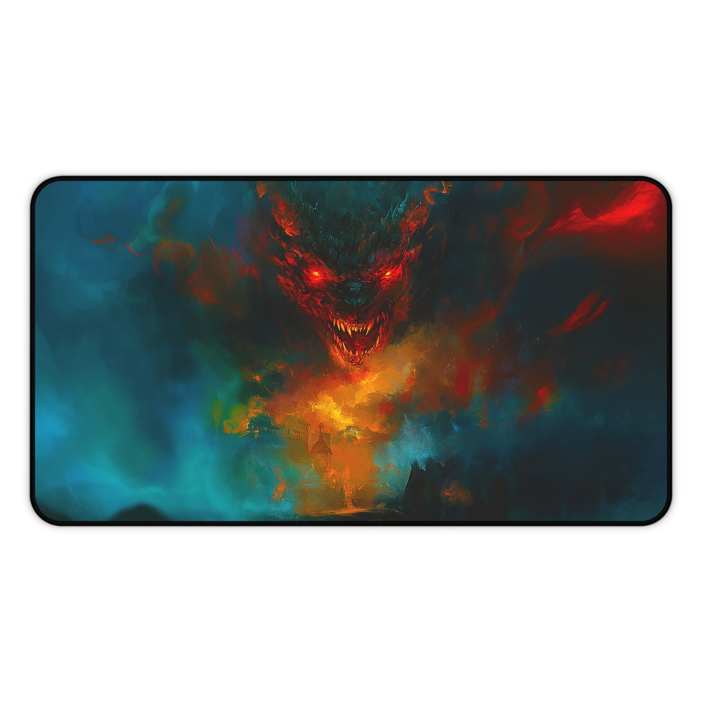 Scary Demon Horror Theme Desk Mat