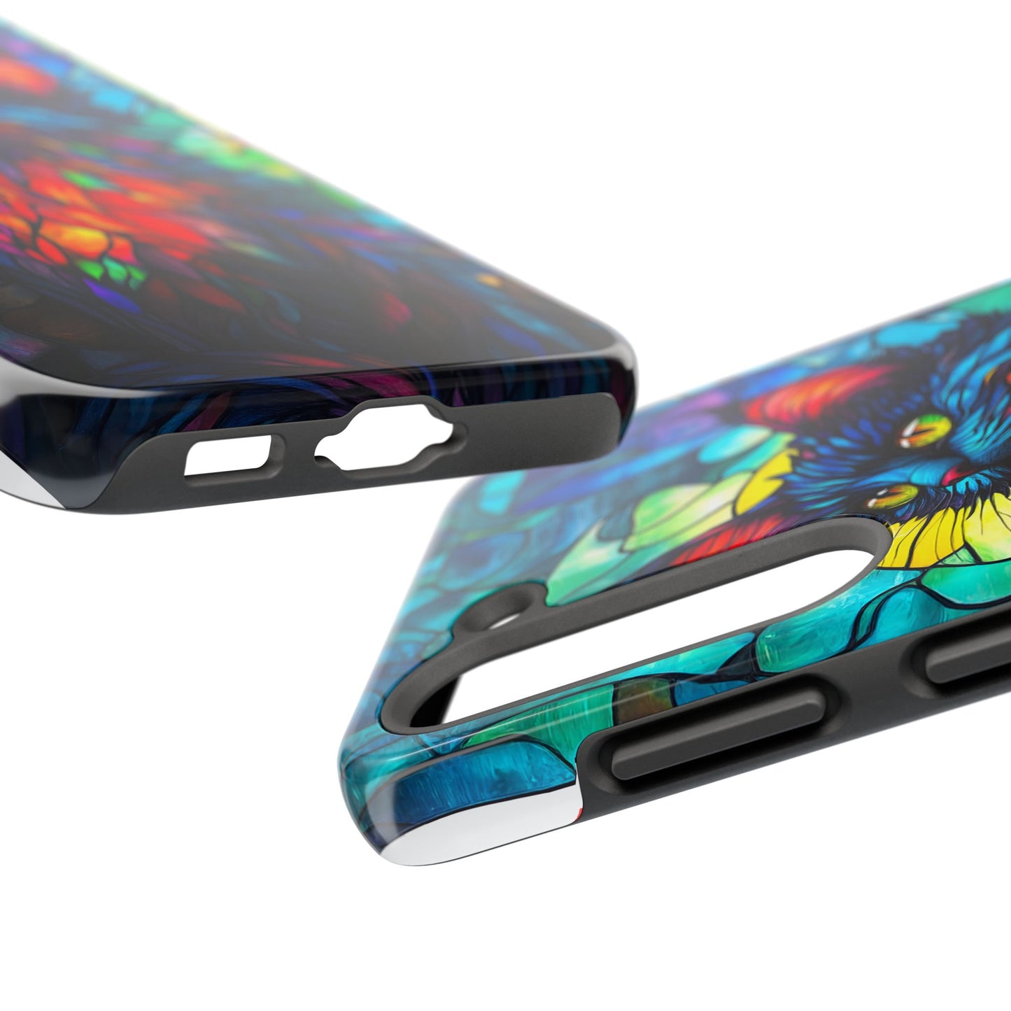 Stained Glass Cat Tough Phone Cases