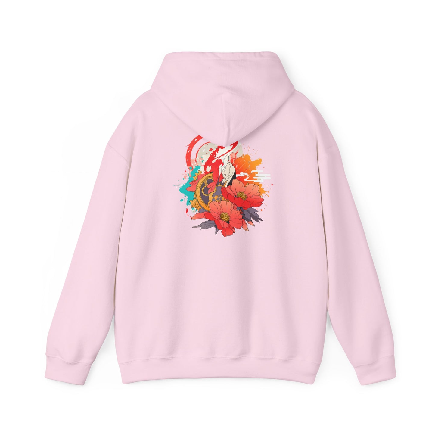 Steampunk Japanese Flowers Elephant Unisex Heavy Blend™ Hooded Sweatshirt