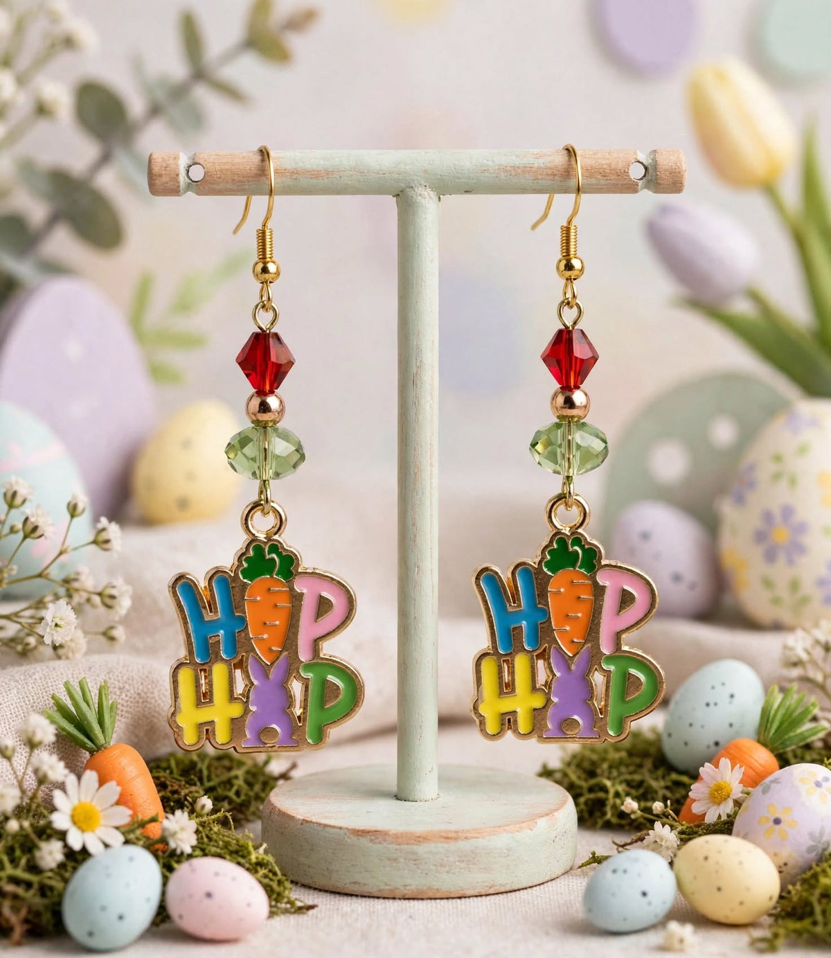 Hip Hop Easter Charm Earrings - Cute Dangle Jewelry