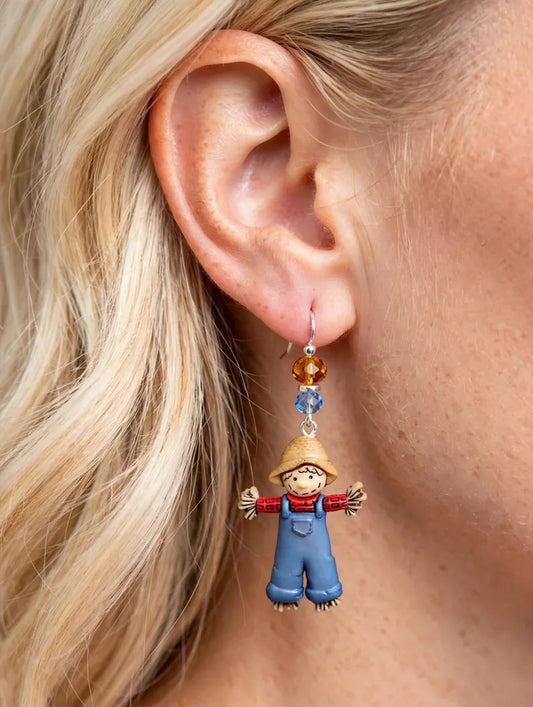 Scarecrow Earrings Fall Thanksgiving Earrings Earings Jewelry