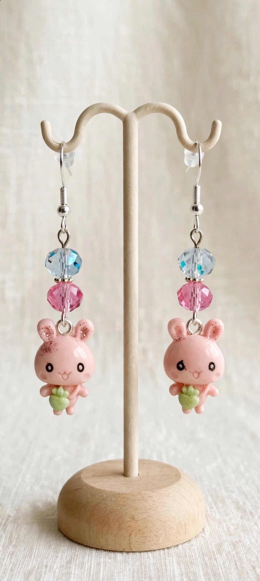 Dangle Clay Resin Cute Bunny Earrings