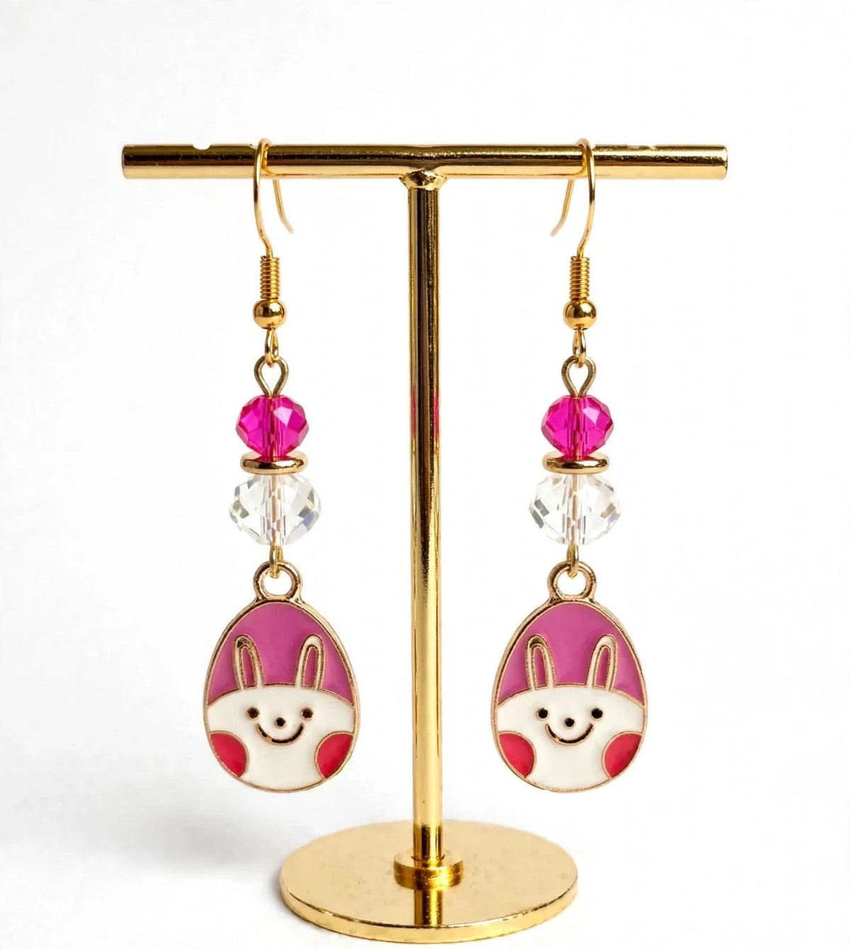 Cute Colorful Easter Egg - Bunny Design Enamel Charm Jewelry