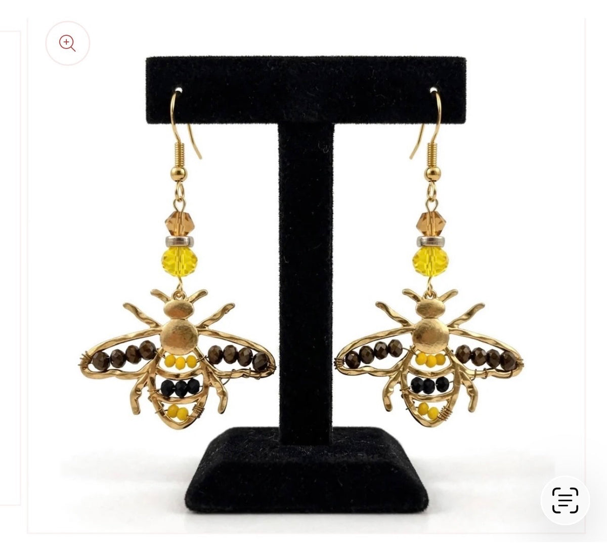 Bee Metal Earrings - Nature-Themed Dangle Jewelry