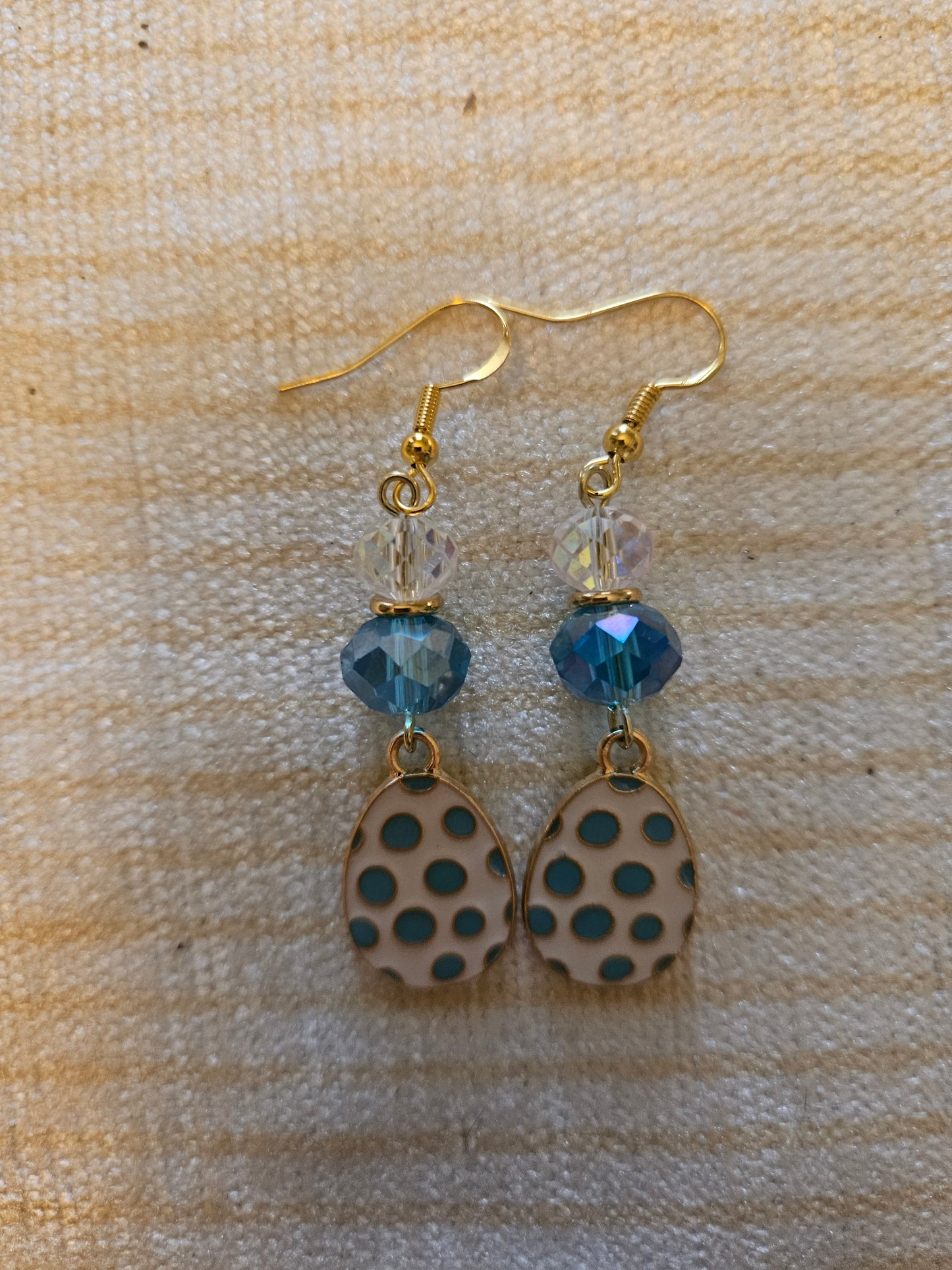 Cute Colorful Easter Egg - Dotted Design Enamel Charm Dangle Jewelry