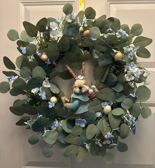 Easter Bunny Wreath - Charming Springtime Decoration